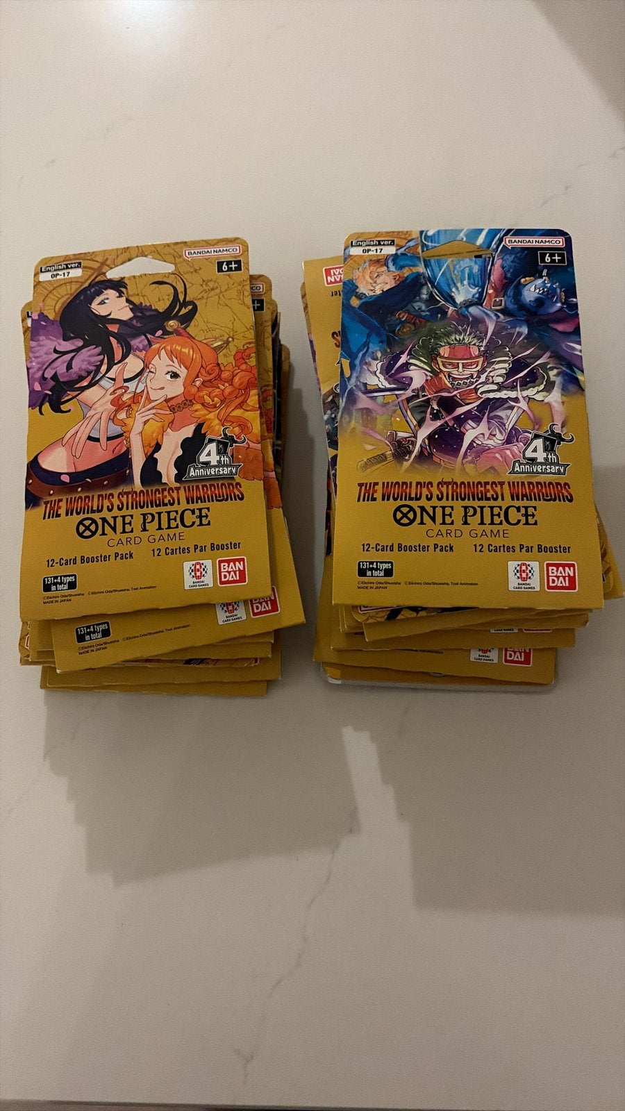 One piece OP17 sleeved boosters, Ophalen of Verzenden, Zo goed als nieuw, Booster