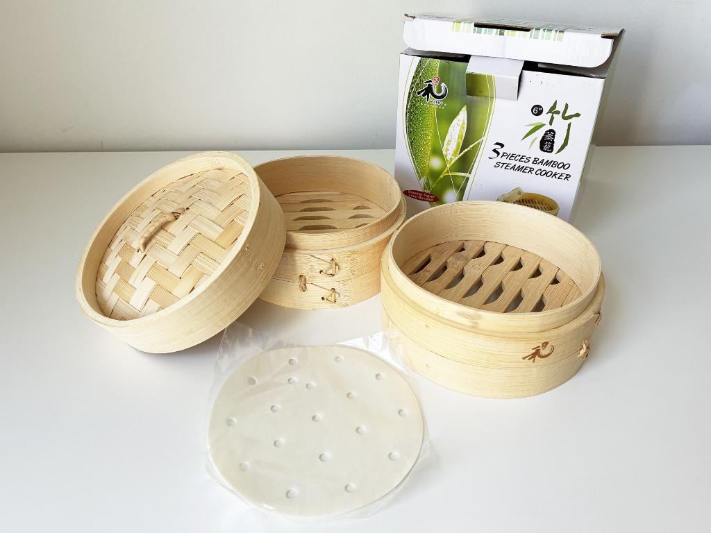 Bamboe stoommand, 2 lagen, nieuw • Bamboo steamer, 2-tier, Huis en Inrichting, Keuken | Keukenbenodigdheden, Ophalen, Nieuw