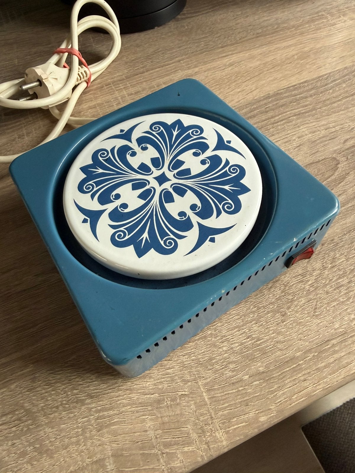 Vintage electrisch rechaud / warmhoudplaatje, Ophalen of Verzenden, Metaal, Overige typen, Gebruikt