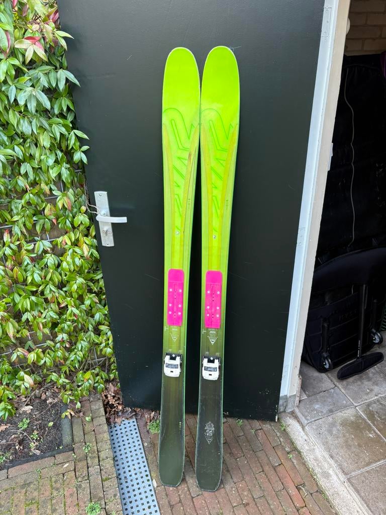 K2 Pinnacle 95 skis 177cm + telemark NTN base, 160 tot 180 cm, Gebruikt, Skiën, Ski's