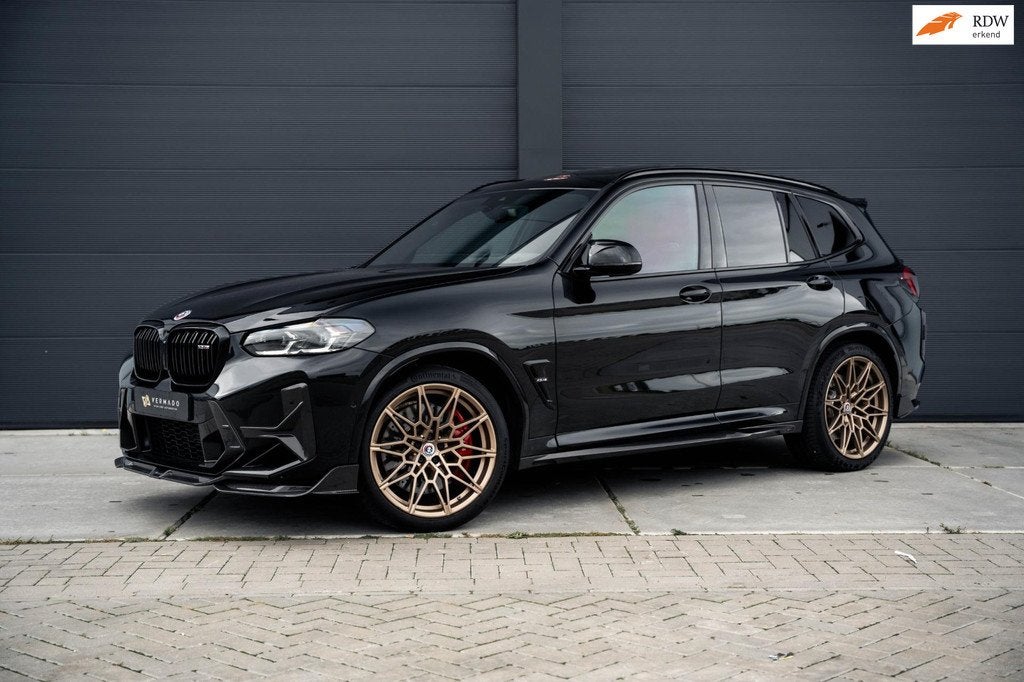 BMW X3M Competition Facelift, Target Blu Eye, Carbon, Pano,, Automaat, Gebruikt, Euro 6, Zwart