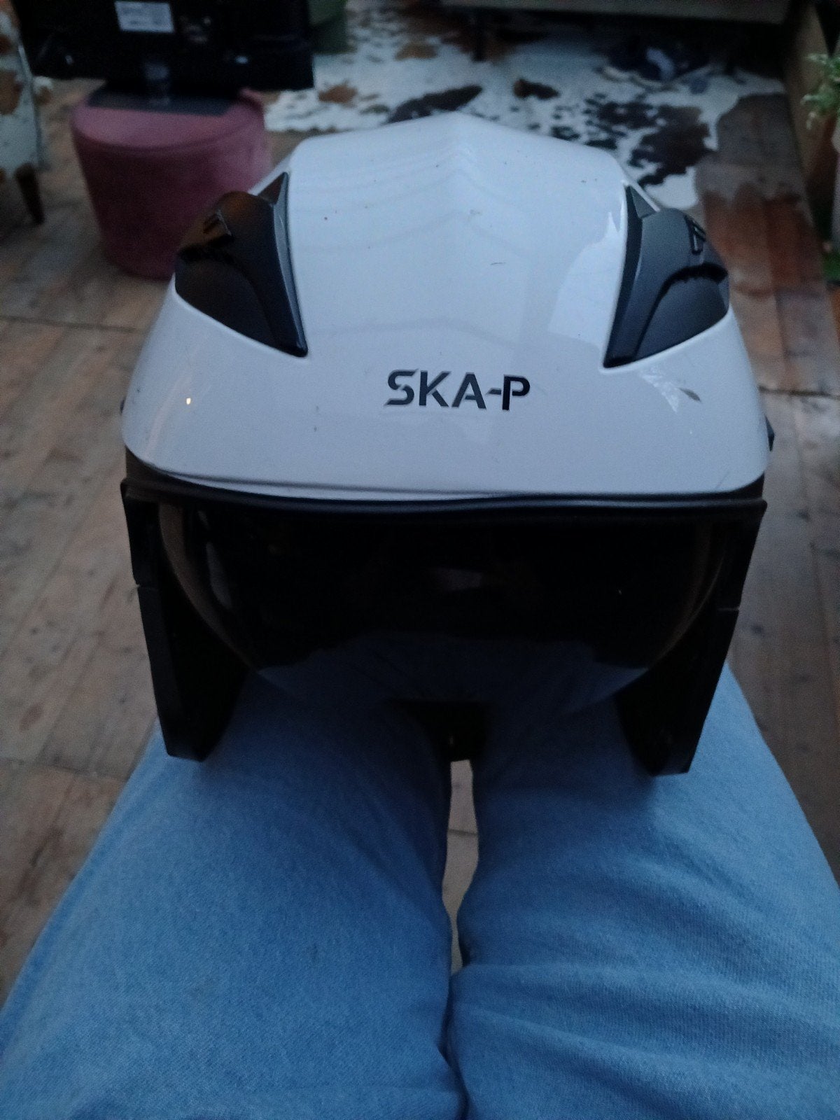 Witte SKA-P helm, Ophalen of Verzenden