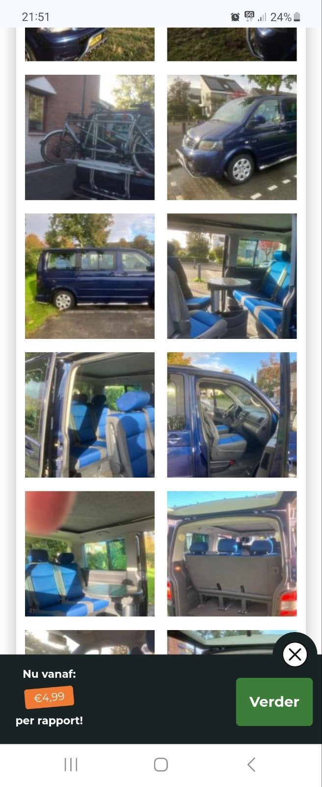 Volkswagen multivan / transporter, Auto's, Blauw, 2330 kg, Geïmporteerd, Multivan