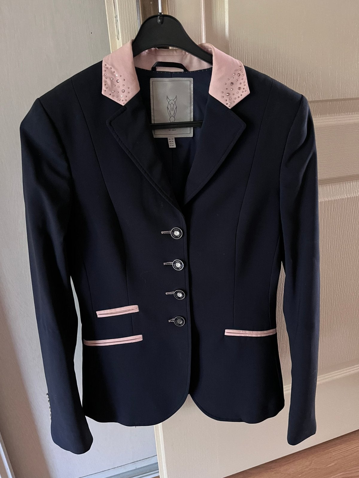 Juulc jasje maat 36 blauw roze met glitter, Blauw, Dressuur, Ophalen of Verzenden, Zo goed als nieuw