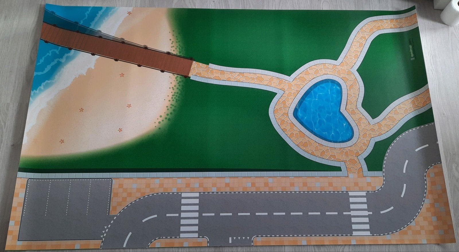Speelkleed Lego friends met strand, weg en park - 97x155 cm, Ophalen, Nieuw