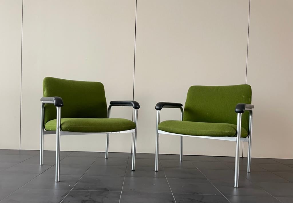 Vier gave Fröscher Sitform design fauteuils groen vintage, Minder dan 75 cm, Ophalen of Verzenden, Zo goed als nieuw, Nvt