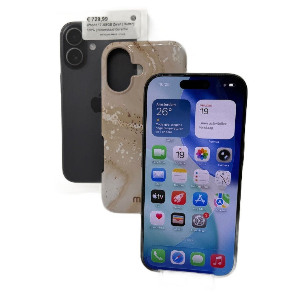iPhone 17 256GB Zwart | Batterij 100% | Nieuwstaat |Garantie, 256 GB, Overige modellen, Toulonselaan 72, Ophalen of Verzenden