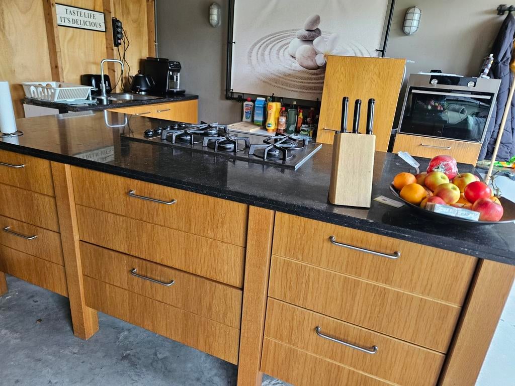 Keukenblok, Huis en Inrichting, Keuken | Complete keukens, Gebruikt, Overige typen, Bruin, Ophalen