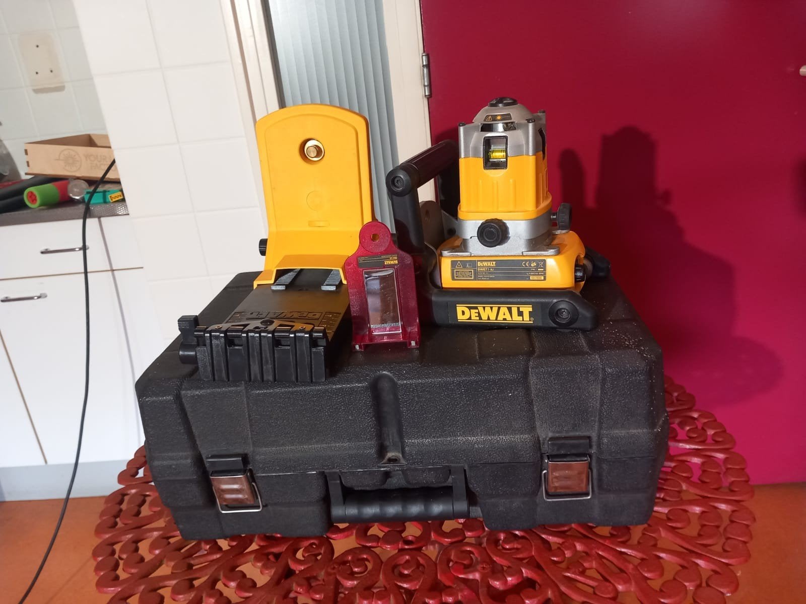 DeWalt DW071-XJ Rotatielaser/Bouwlaser - zo goed als nieuw, Doe-het-zelf en Verbouw, Ophalen of Verzenden, Zo goed als nieuw, Overige meters