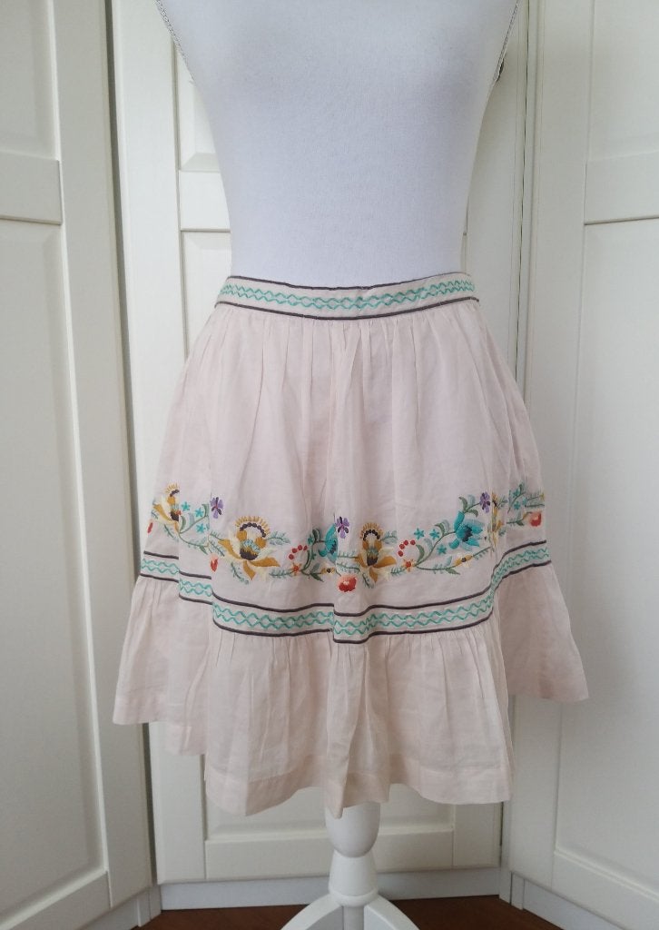 Forever New room witte geborduurde bloemen mini rok,maat 8 S, Wit, Forever New, Ophalen of Verzenden, Maat 36 (S)