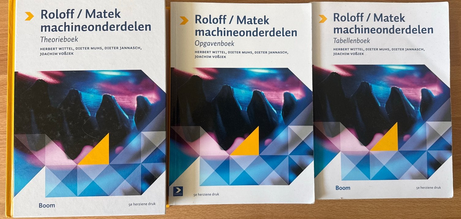Roloff Matek Machineonderdelen 5e herziene druk (3 boeken), Ophalen of Verzenden, Zo goed als nieuw, Werktuigbouwkunde