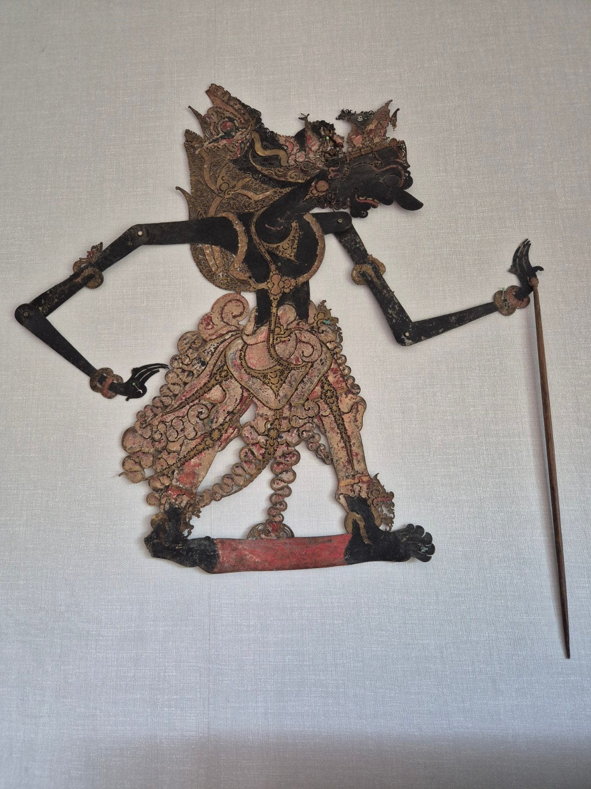 2 Indonesische Wayang Kulit schaduwpoppen - 60 cm, Ophalen