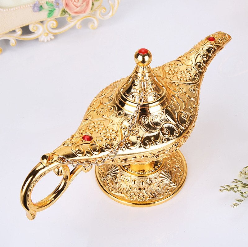 Gouden Olielamp / Olie Lamp Aladdin Retro Licht Arabisch, Verzenden, Nieuw