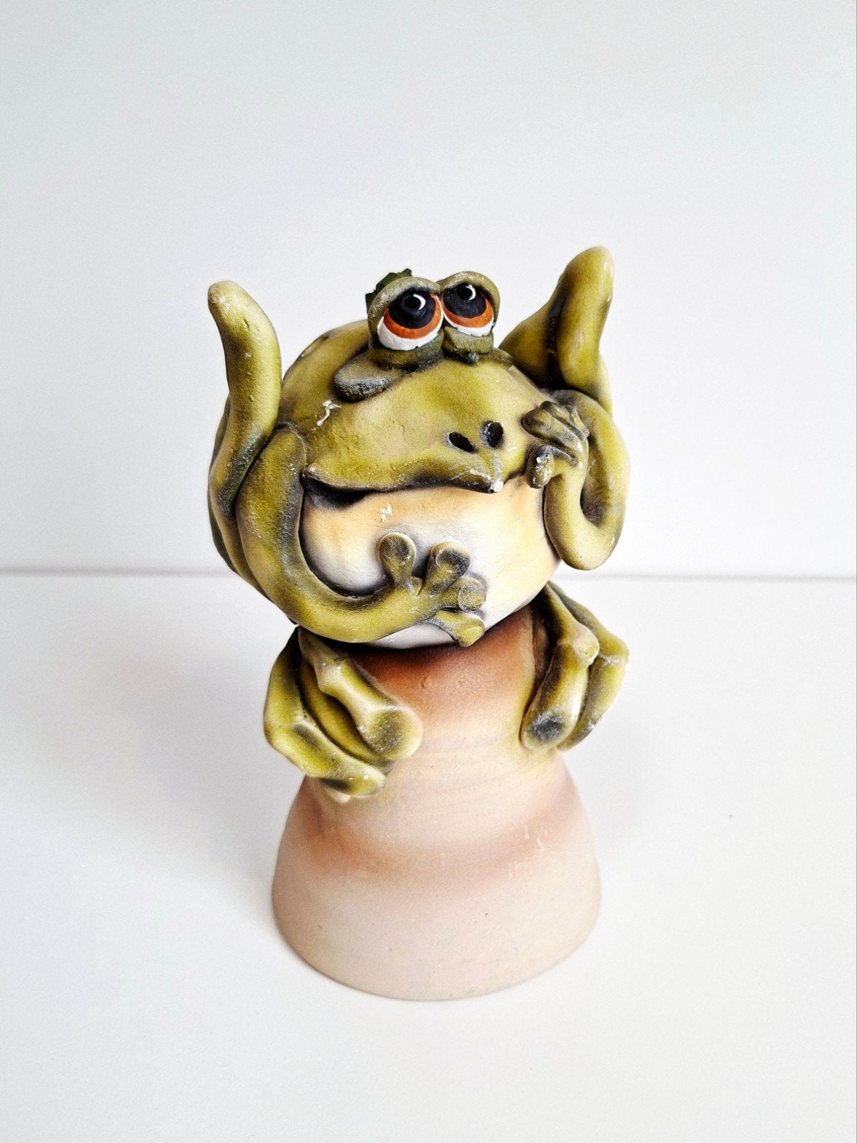 Vintage | Todd Warner | Toad | Frog | bell | keramiek, Antiek en Kunst, Ophalen of Verzenden