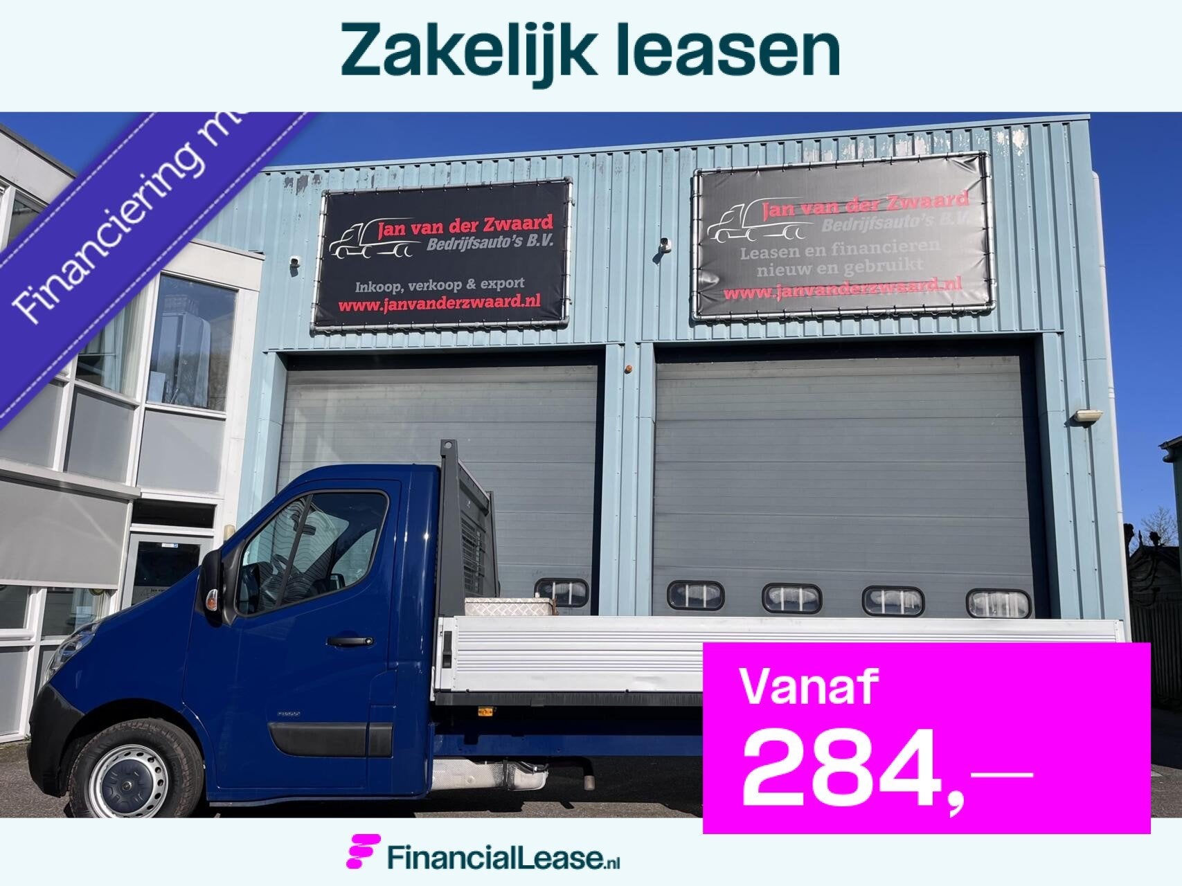 Opel Movano 2.3 CDTI L 4 Open laadbak Pick up openlaadbak 3, 13 km/l, Gebruikt, Euro 6, Blauw