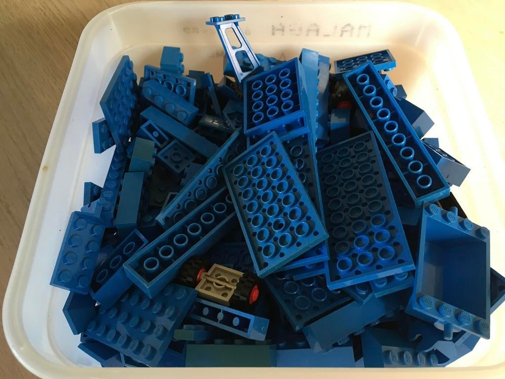 Blauwe legostenen - lego stenen, Ophalen of Verzenden, Zo goed als nieuw, Losse stenen, Lego