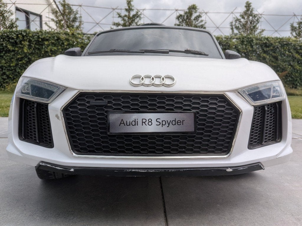 Audi R8 Spyder wit kinder auto met afstandsbediening, Ophalen, Gebruikt