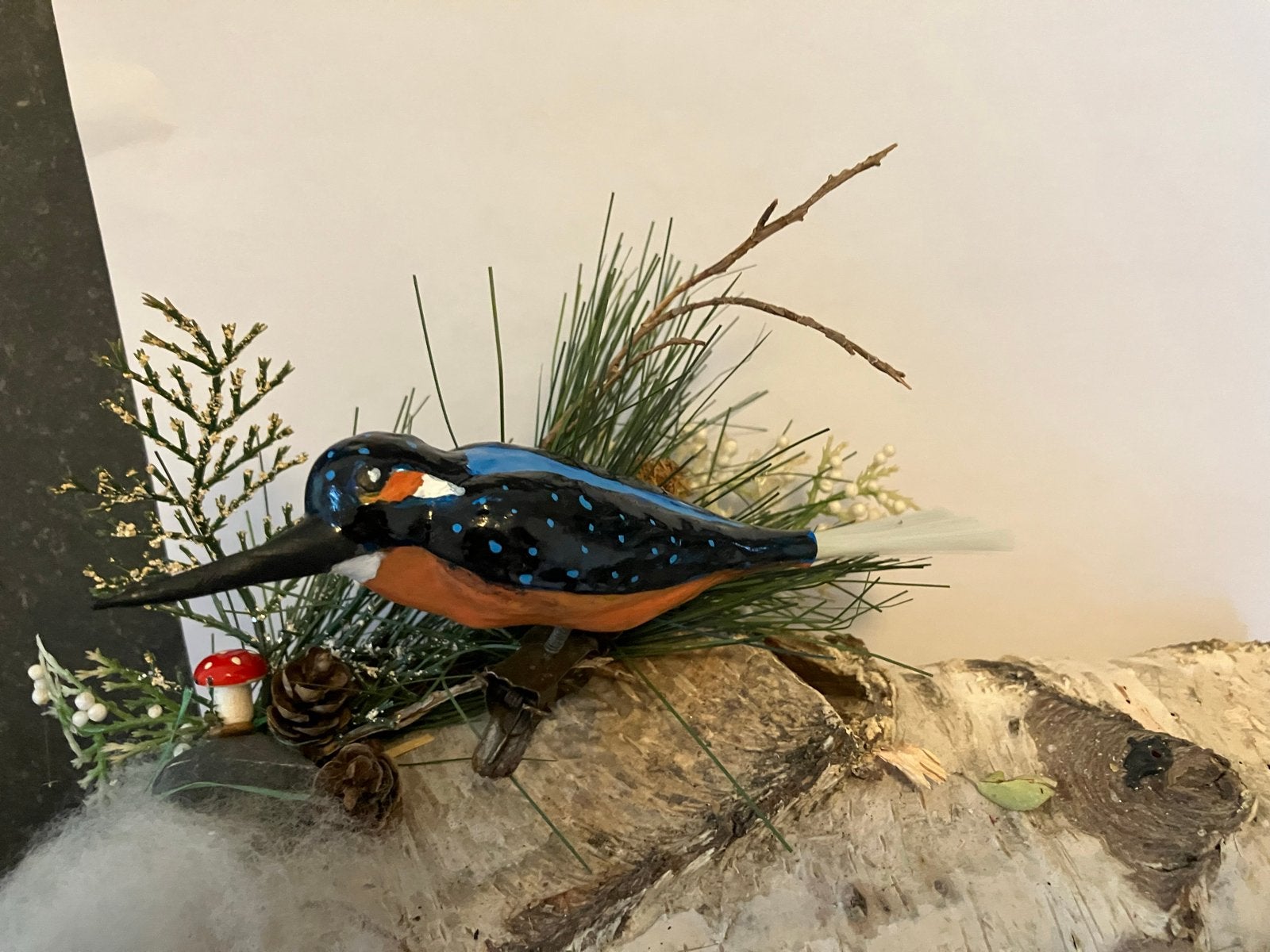 Prachtige oude grote kerst ijsvogel, Antiek en Kunst, Ophalen of Verzenden