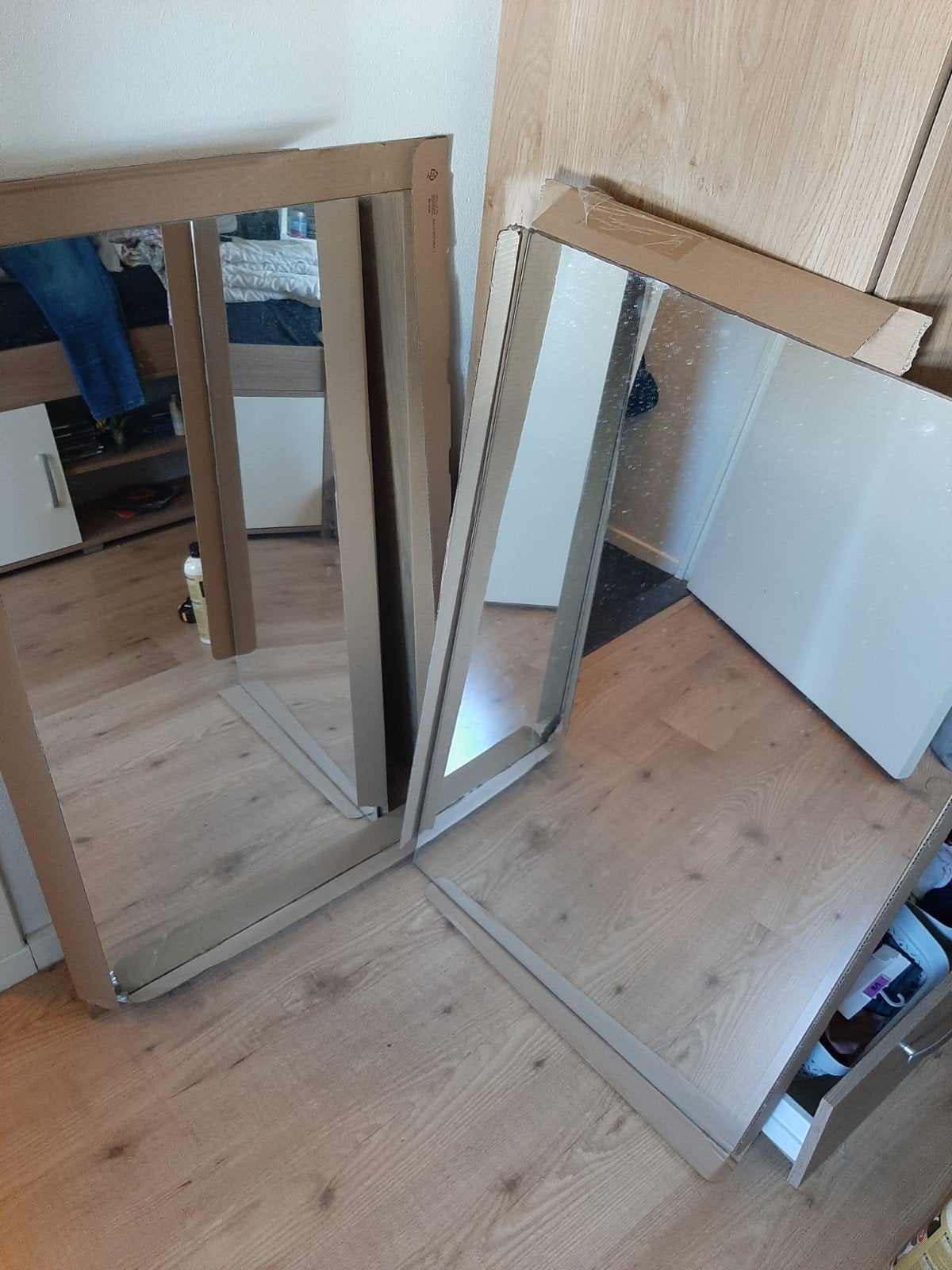 2 stuks IKEA GODMORGON spiegels 96x60 cm, Ophalen, Gebruikt, Minder dan 100 cm, Rechthoekig