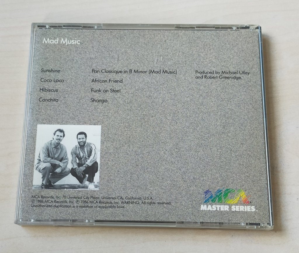 Robert Greenidge and Michael Utley - Mad Music CD 1986, Ophalen of Verzenden, Zo goed als nieuw, Jazz
