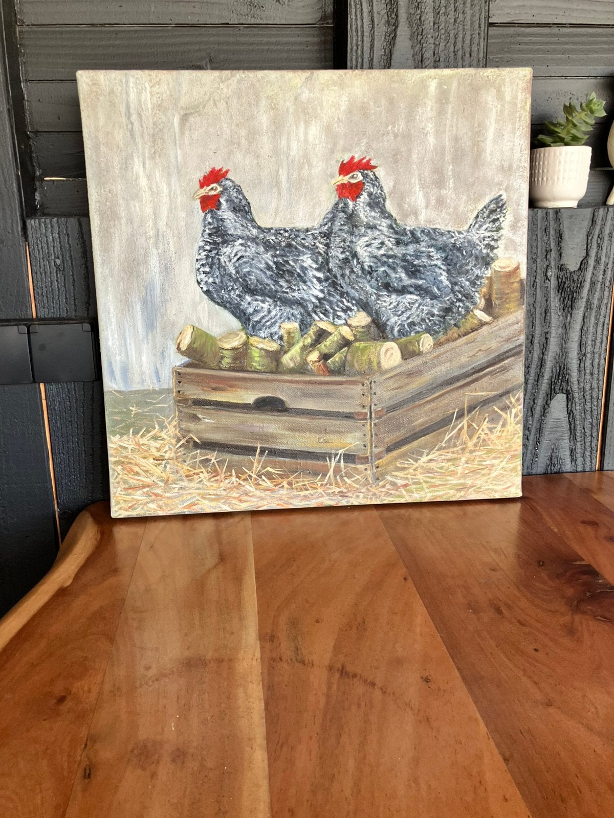 Schilderij op canvas (50x50), Ophalen, 50 – 75, Zo goed als nieuw, Schilderij