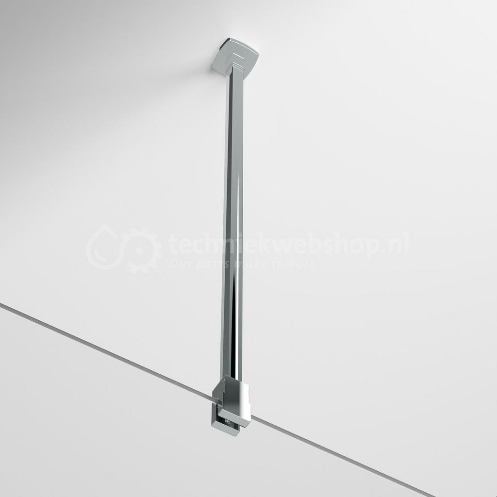 Huppe plafondsteun douchewand, lengte 80-800mm, Ophalen of Verzenden, Nieuw, Chroom, Douche