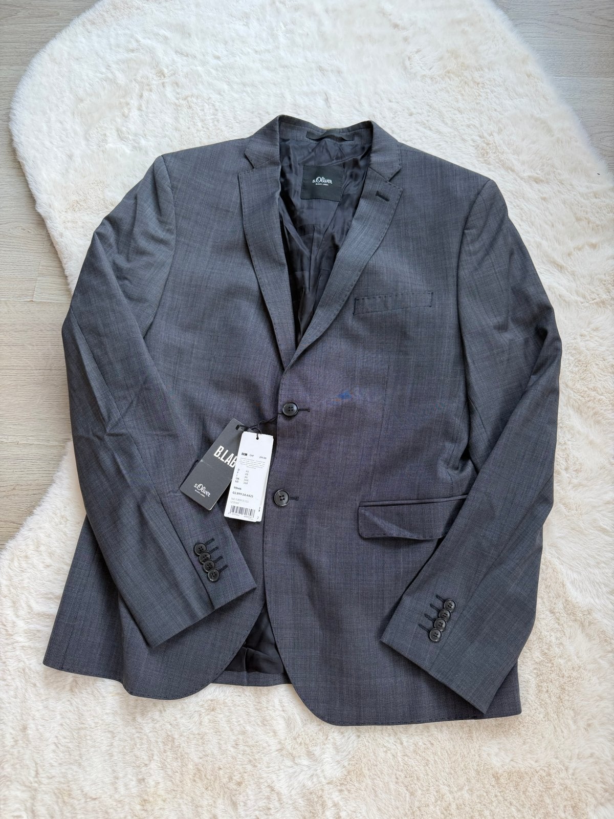 Nieuw S.Oliver Black Label Suit Jacket Maat 46 (S), Kleding | Heren, Ophalen of Verzenden, Nieuw, Maat 46 (S) of kleiner, Grijs