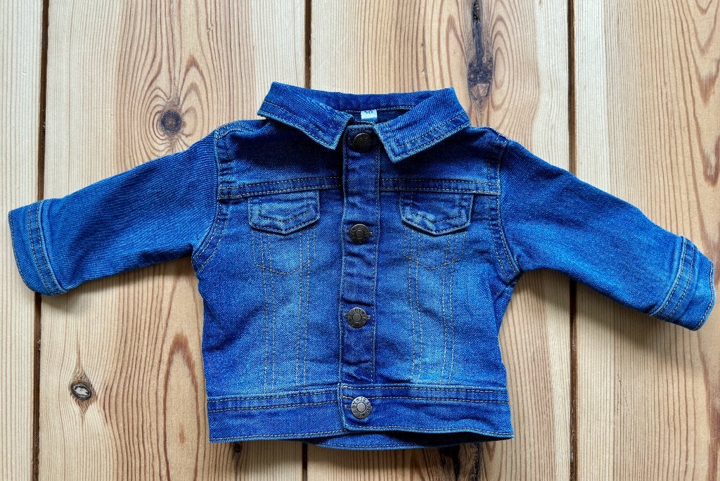 Baby Spijkerjas - Blauw Denim Jasje - Zeeman - maat 50, Zeeman, Jongetje of Meisje, Ophalen of Verzenden, Zo goed als nieuw