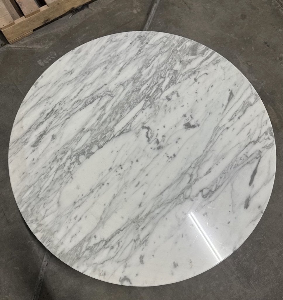 Marmeren tafel rond - Calacatta marmer - Diameter 90cm, Ophalen, Overige materialen, 50 tot 100 cm, Rond
