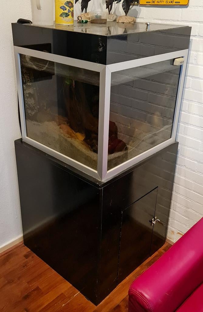 Kubus-Aquarium 60x60x50 cm!, Dieren en Toebehoren, Ophalen, Inclusief toebehoren, Gebruikt, Leeg aquarium