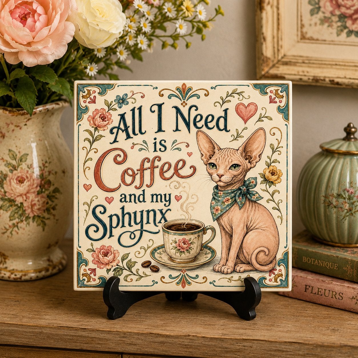 All I Need is Coffee and my Sphynx - Tegel, Ophalen of Verzenden, Nieuw