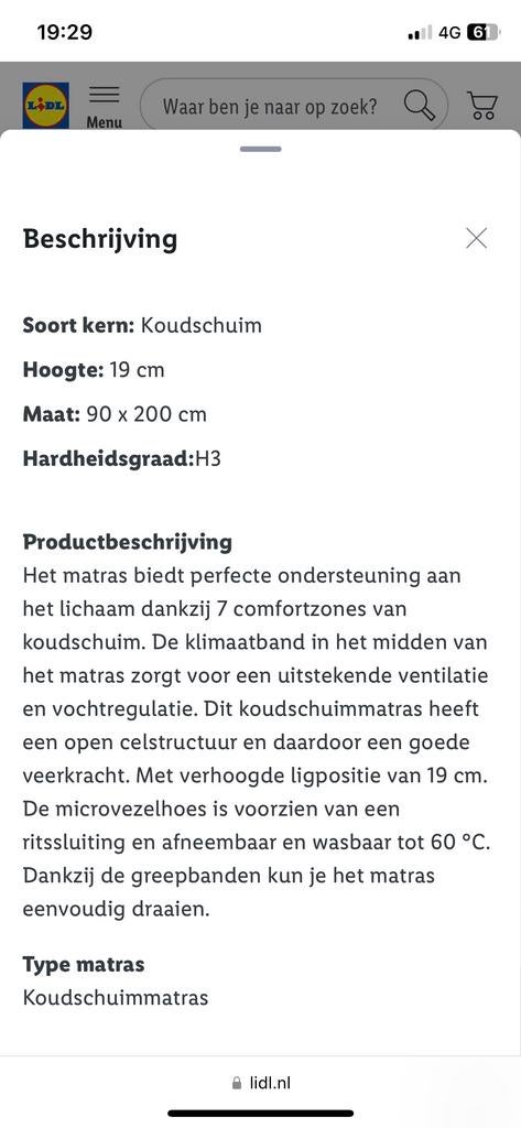 Ikea Meradiso matras - Nieuw en gevacumeerd, Ophalen of Verzenden, Nieuw, Eenpersoons, 90 cm