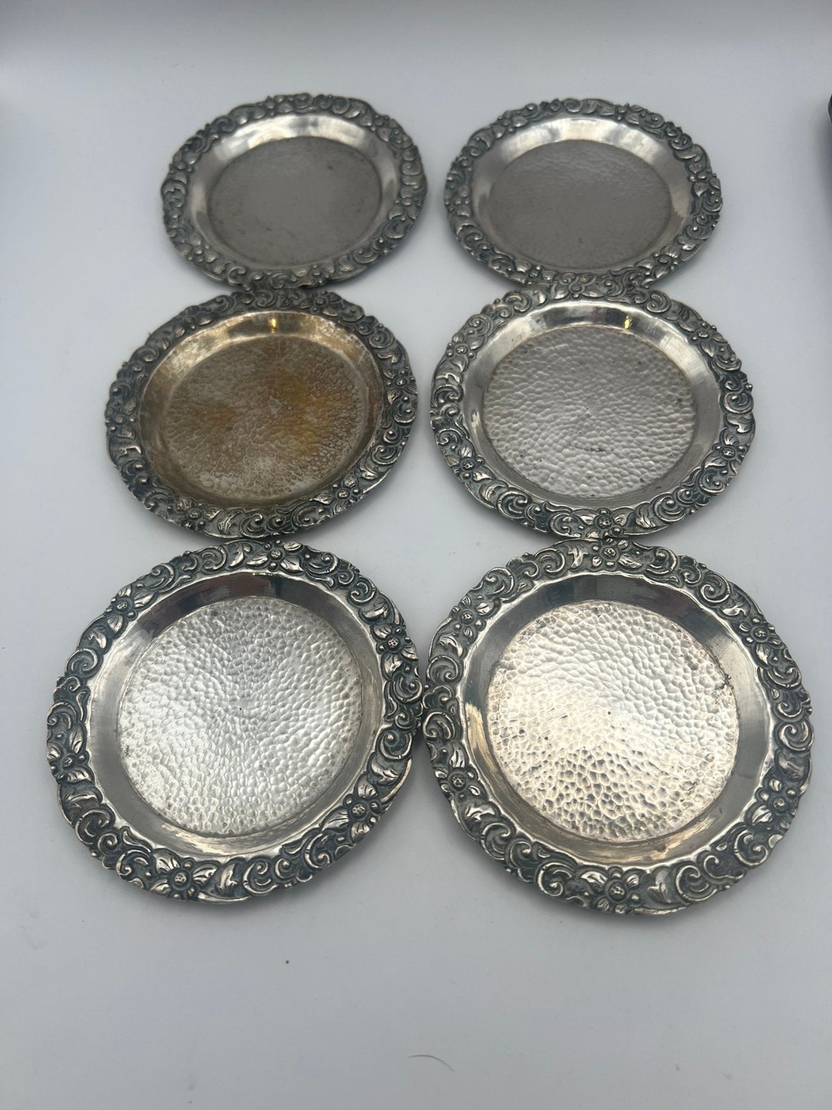 Set van 6 Djokja onderzetters 800 zilver, Antiek en Kunst, Ophalen of Verzenden, Zilver