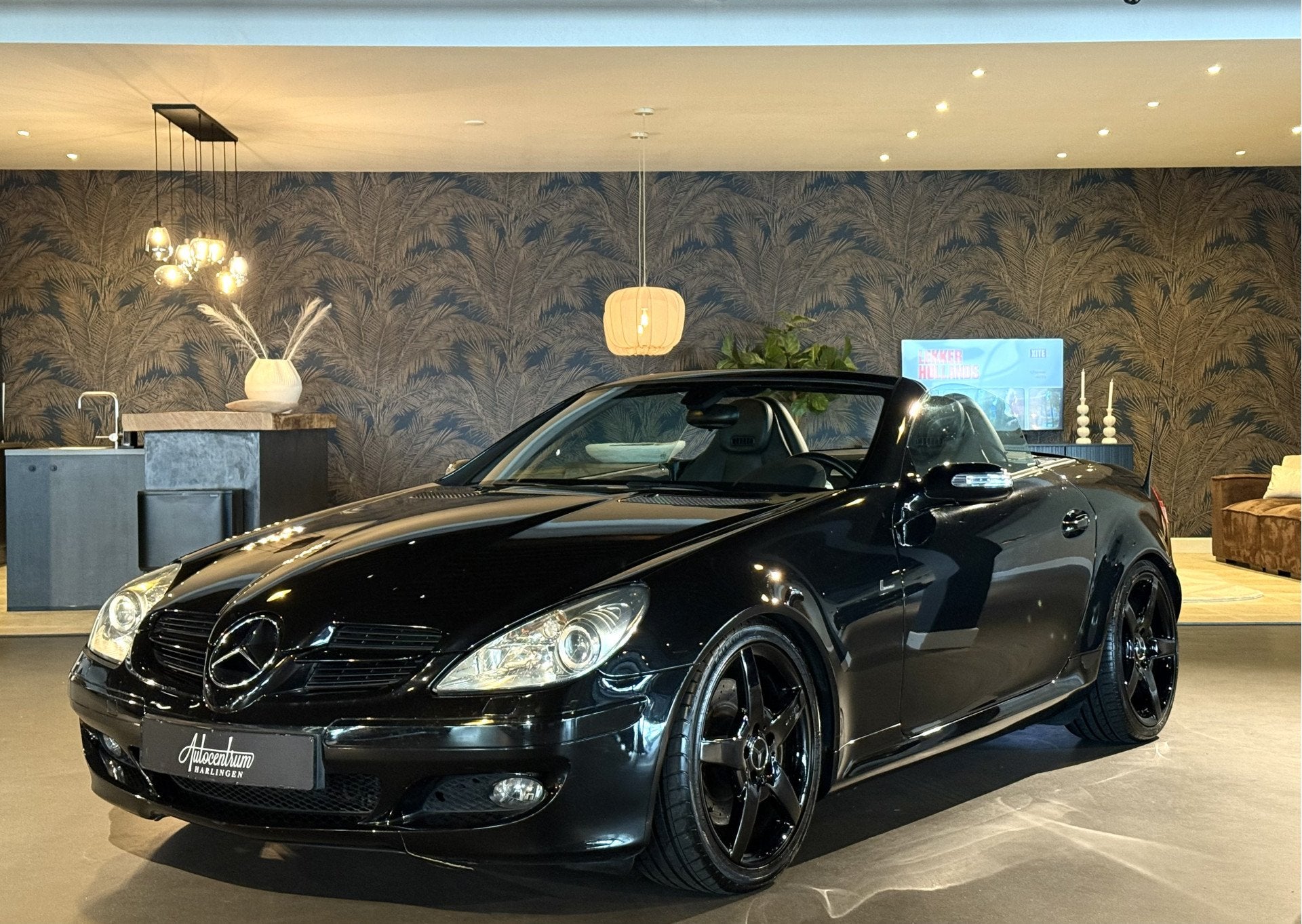 Mercedes-Benz SLK 350 V6 272PK I Black on Black I 18", Auto's, Achterwielaandrijving, Gebruikt, Zwart, Cabriolet