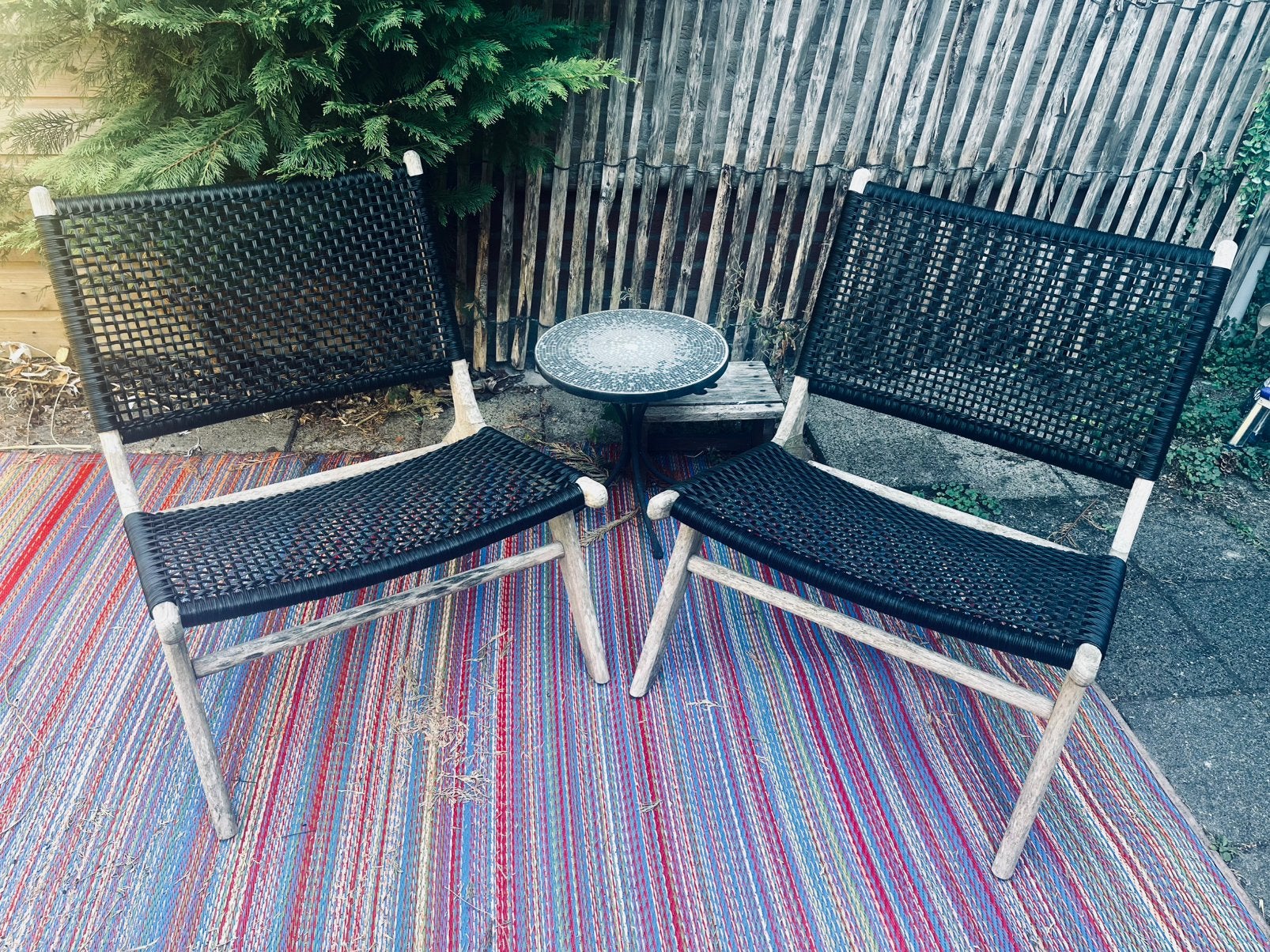 2x kwaliteits lounche stoel van Ibiza Outdoor, Ophalen, Zo goed als nieuw, Stoel, 2 zitplaatsen