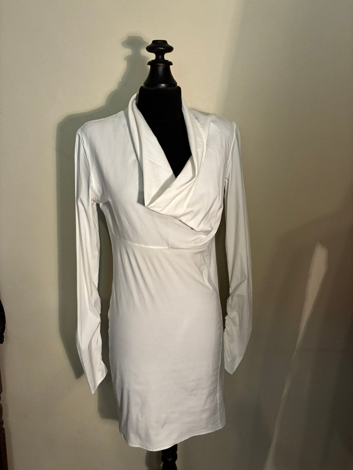 SARAH PACINI JURK WHITE COTTON, Maat 38/40 (M), Verzenden, Wit, Zo goed als nieuw