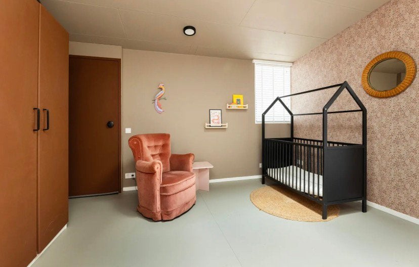 Cabino Baby/Peuter Bed Ivy Zwart 60 x 120 cm, Kinderen en Baby's, Ophalen, Zo goed als nieuw, Ledikant