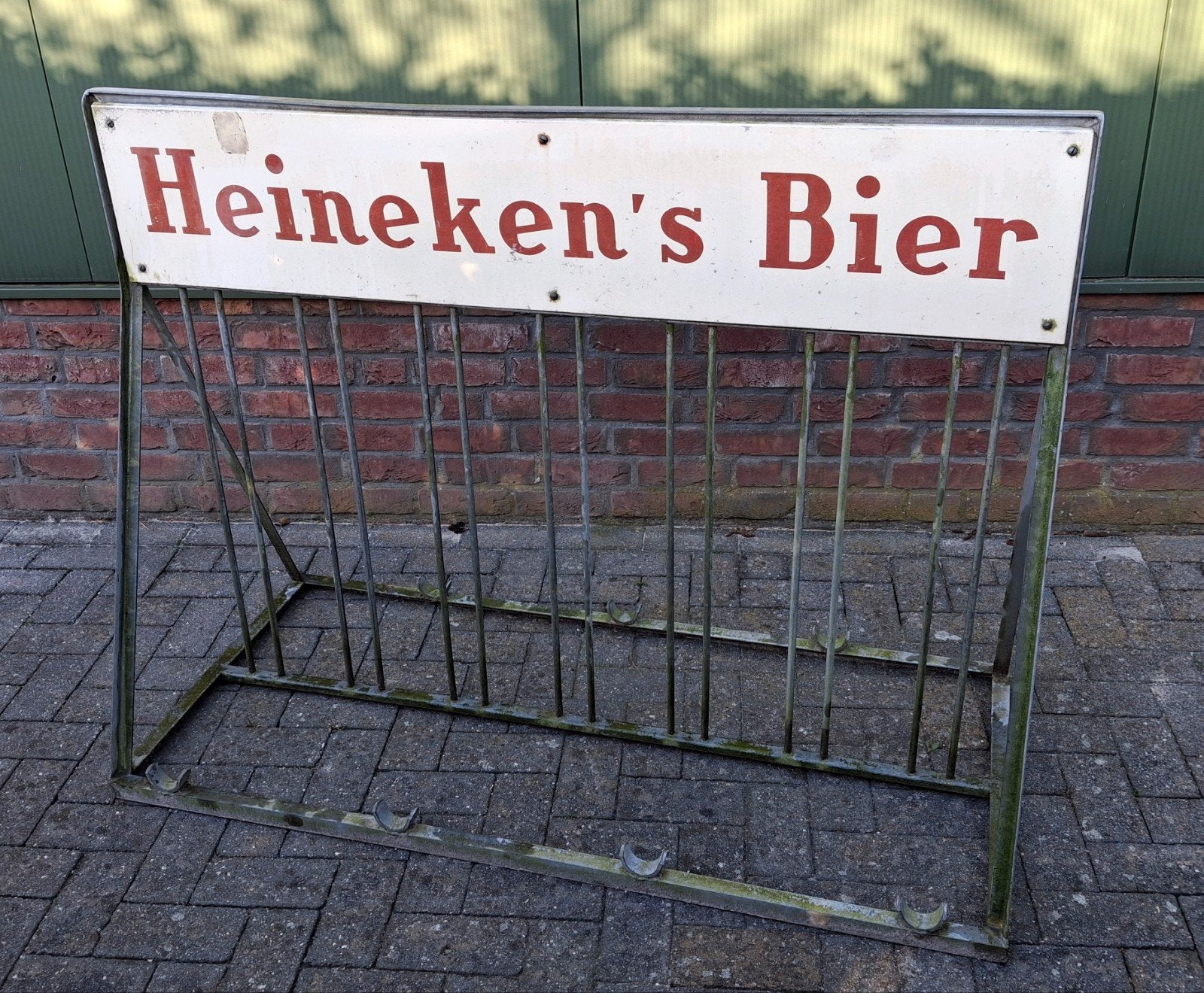 Groot Heineken Bier fietsenrek / Cafe stalling, Ophalen, Zo goed als nieuw, Reclamebord