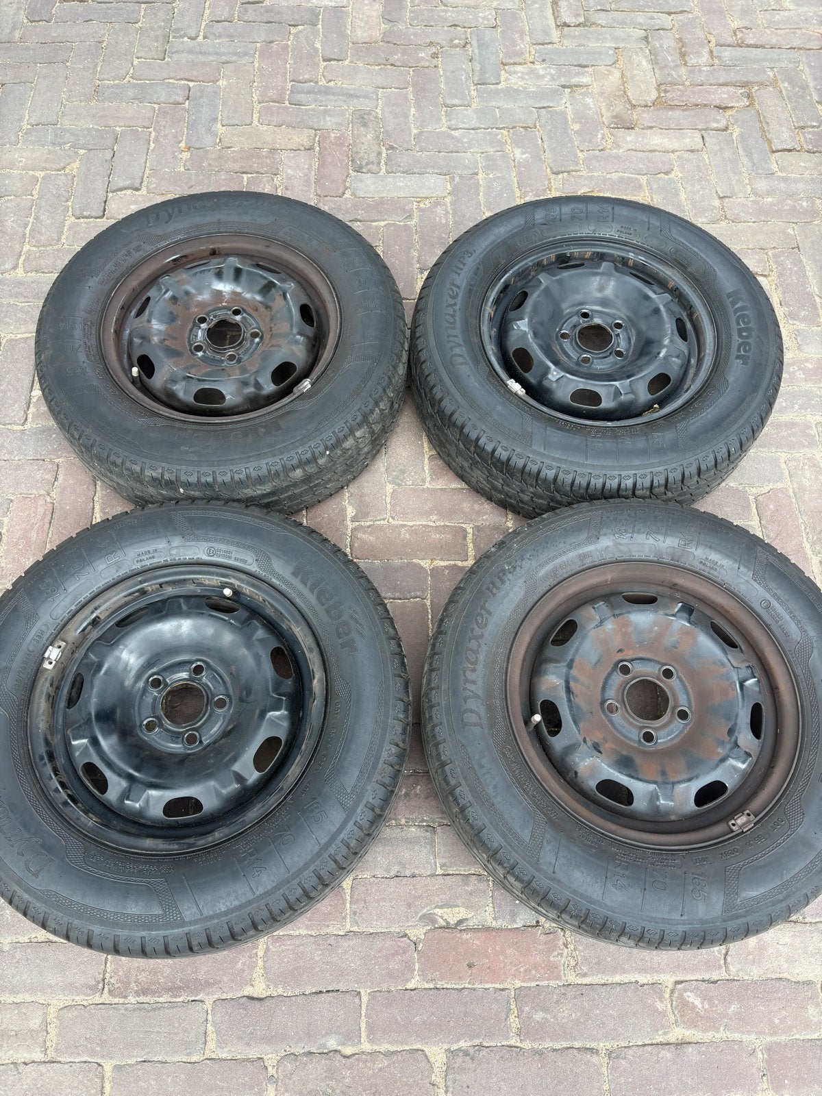Set velgen met banden vw Polo 185-70-14, Auto-onderdelen, Banden en Velgen, Banden en Velgen, Zomerbanden, 14 inch, 185 mm, Personenwagen
