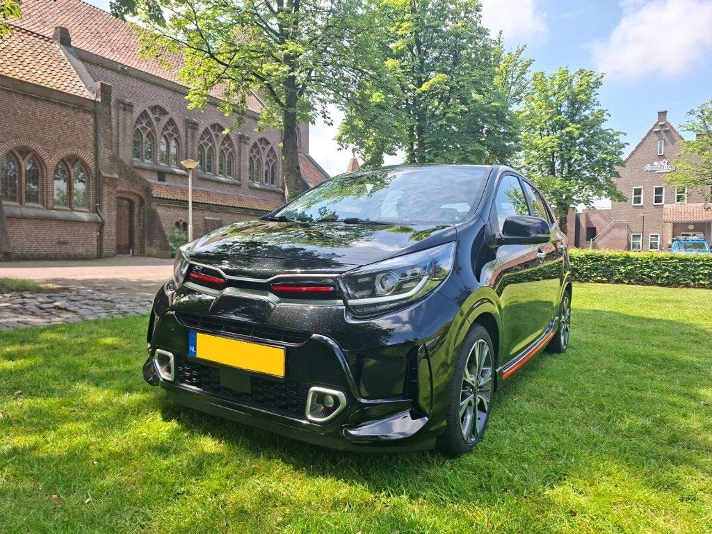 Kia Picanto gt-line 1.0l 67pk 2021 Zwart Zeer mooi🌞🌞🌞., Voorwielaandrijving, Zwart, Zwart, Leder