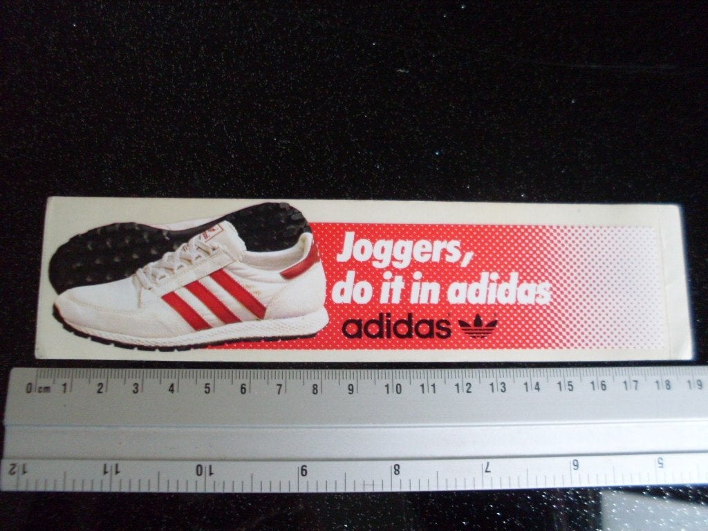 ruit sticker joggers do it in adidas logo running shoes, Verzenden, Zo goed als nieuw, Merk