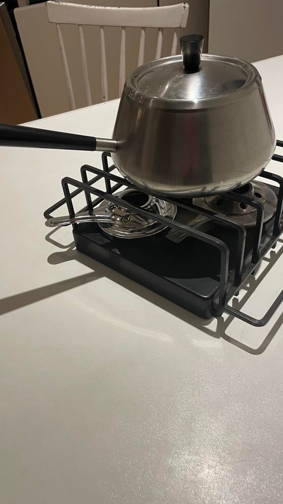 Vleesfondue set, Witgoed en Apparatuur, Fonduesets, Gebruikt, Fondueset, Brander, Ophalen