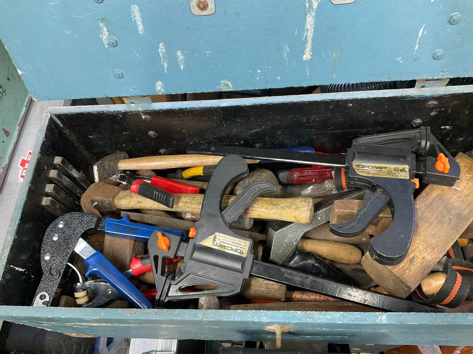 gereedschap kist met gereedschap, Ophalen, Gebruikt