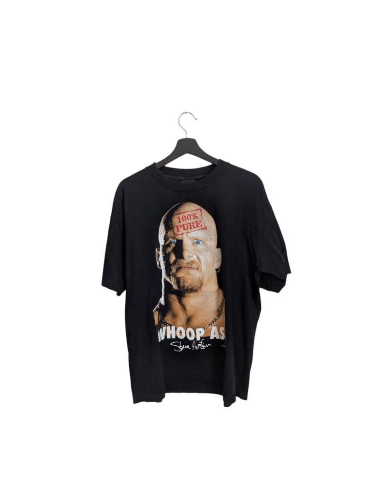 steve austin 100% pure tee 1998 – xl vintage shirt, Kleding | Heren, T-shirts, Vintage, Vintage, Ophalen of Verzenden, Gedragen