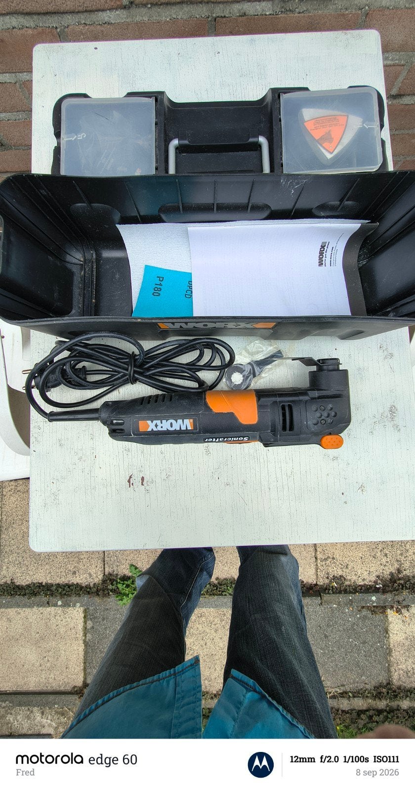 Worx Multitool met diverse accessoires, z.g.a.n., Ophalen of Verzenden, Zo goed als nieuw