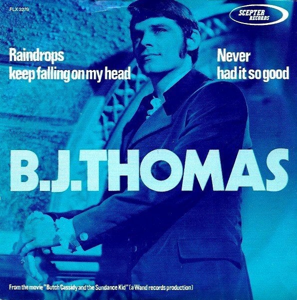 B.J Thomas - Raindrops Keep Fallin 'on my Head (Single), Gebruikt, 7 inch, Pop, Fotohoes