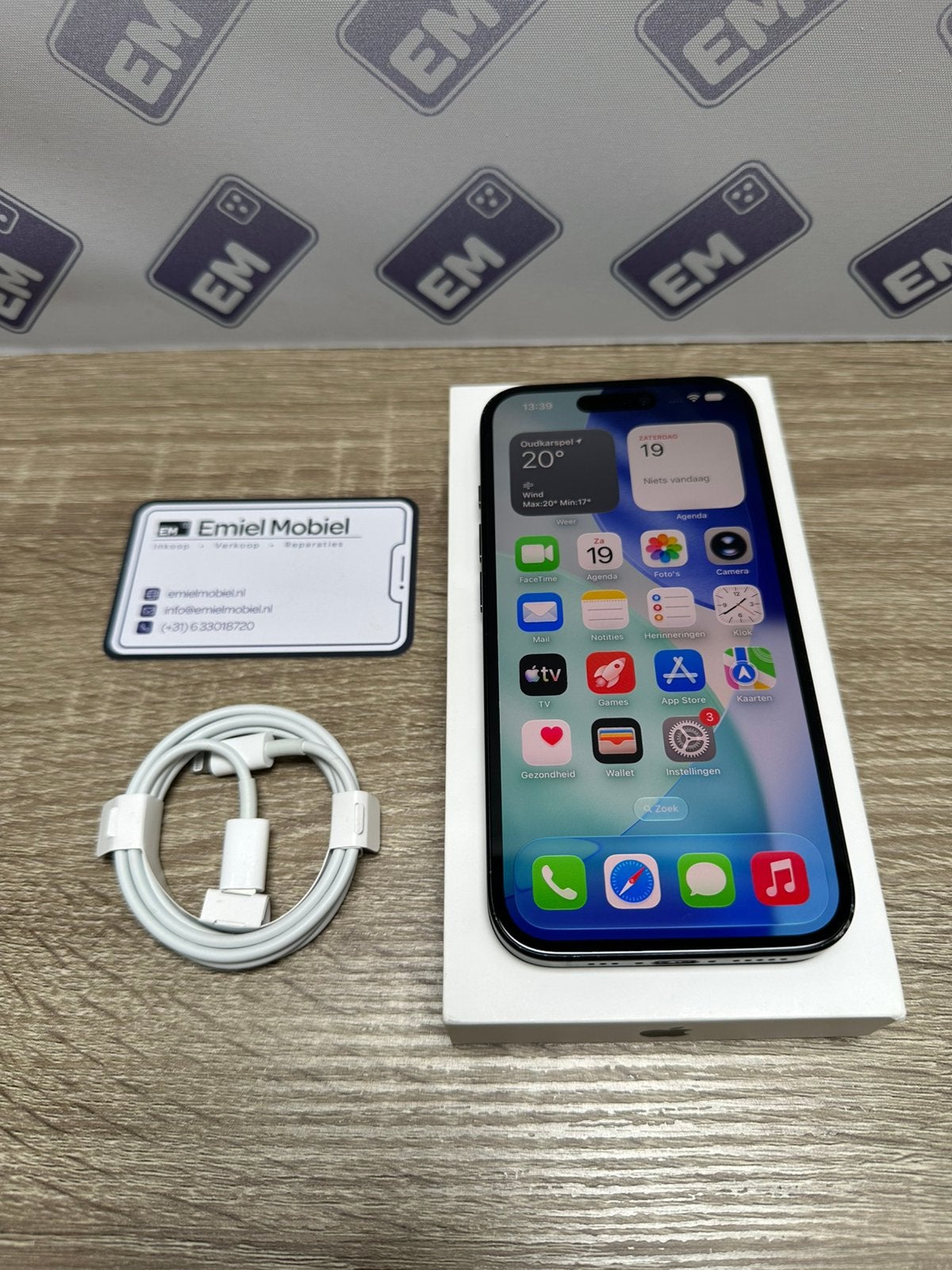 iPhone 16 - 128GB / batterij 93% / garantie, 128 GB, Zwart, IPhone 16, Ophalen of Verzenden