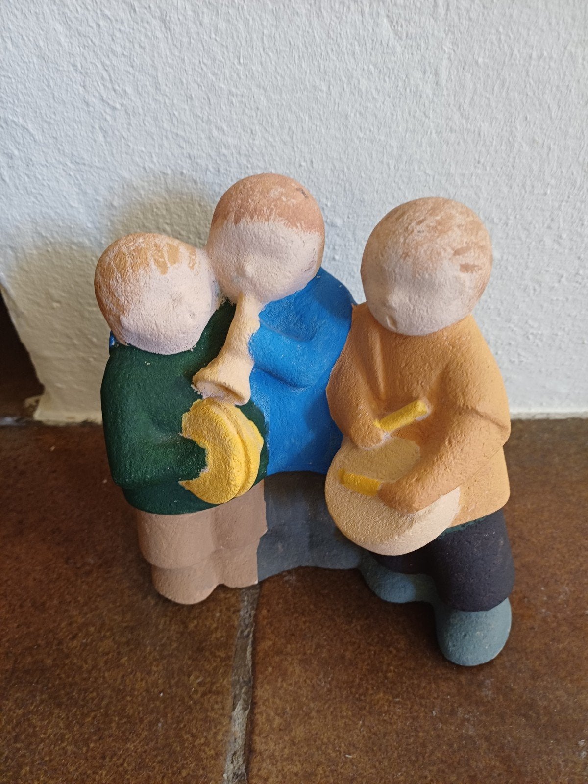 Zomers Muzikaal Drietall - Decoratief Beeldje, Ophalen of Verzenden, Mens