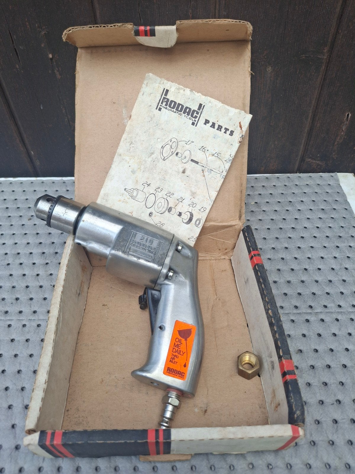 Rodac 210 Pneumatische Boormachine - Werking Onbekend, Ophalen of Verzenden, Zo goed als nieuw, Boormachine, Variabele snelheid