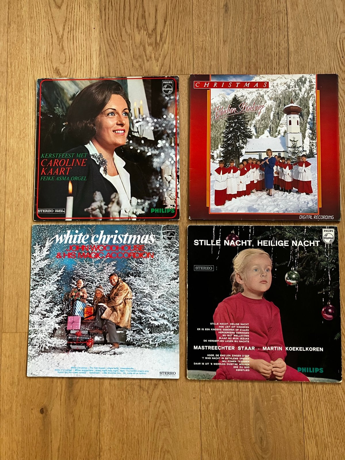 4 Kerst Elpees van diverse artiesten, Ophalen, Gebruikt, Kerst, Album
